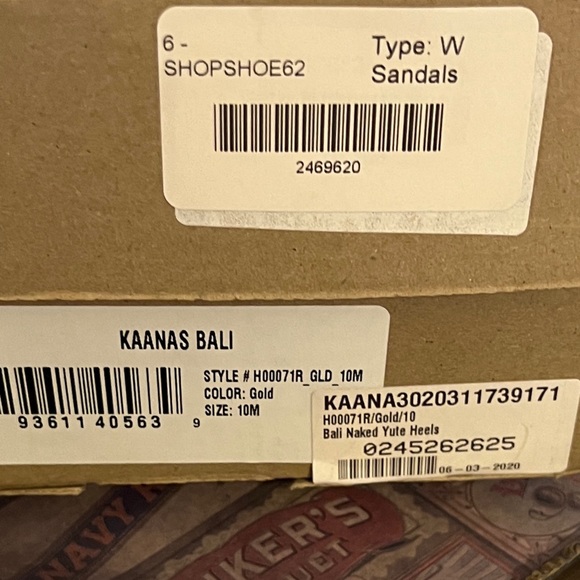 KAANAS • Bali Naked Yute Heels Strappy Sandals Shoes Includes Box - Picture 7 of 8
